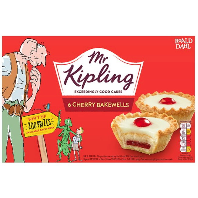 Mr Kipling Cherry Bakewells 6pk