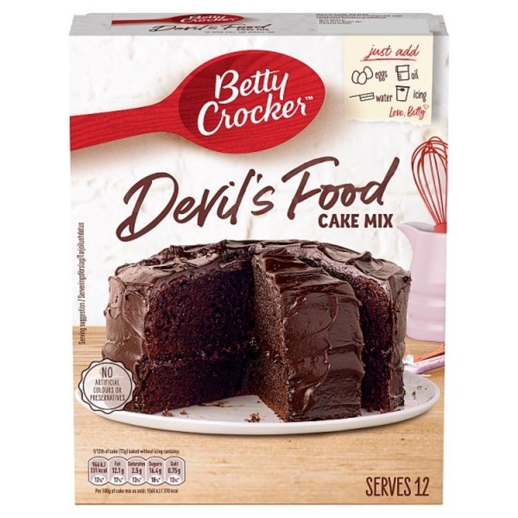 Betty Crocker Devil's Food Cake Mix Baking 15+ Flavours Kellys