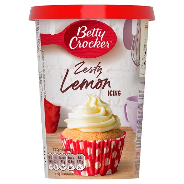 Betty Crocker Zesty Lemon Icing Baking 15+ Flavours Kellys Expat