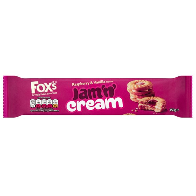 Fox's Raspberry & Vanilla Jam 'n' Cream 150g