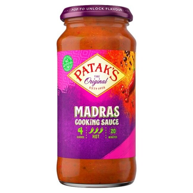 Patak's Madras Cooking Sauce 450g | Indian Selection - Kellys Expat ...