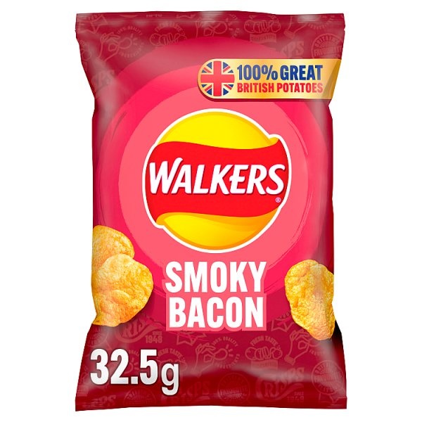 Smokey Bacon, 32.5g Walkers Crisps British Crisps Kellys Expat