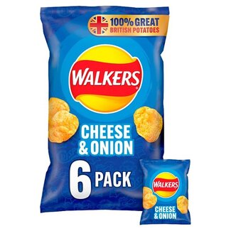 Walkers Walkers Cheese & Onion Crisps 6pk (6x25g) THT: 16-05-2026