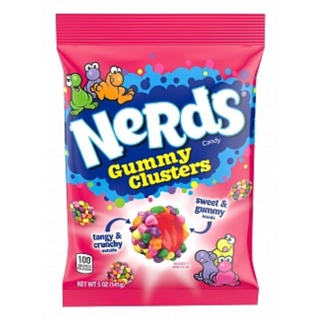 Wonka Wonka Nerds Gummy Clusters Pouch 141g