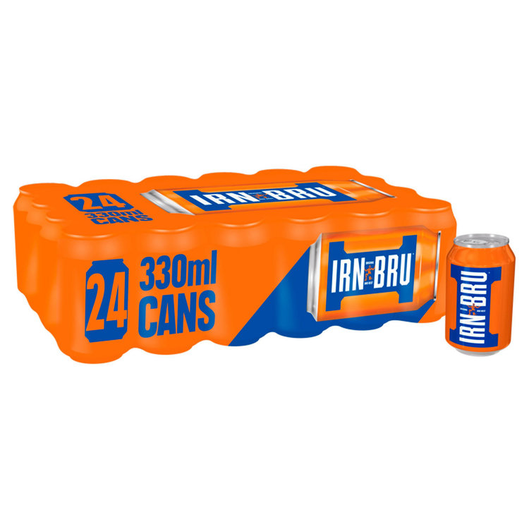 Irn Bru 24x 330ml Irn Bru Gets You Through! British Drinks Kellys