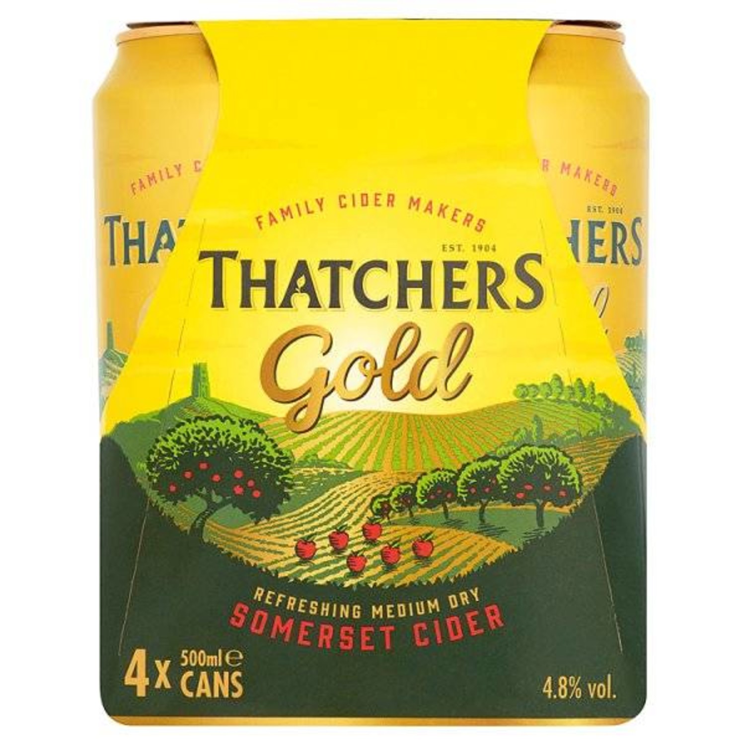 Thatchers Gold Medium Dry Cider 4x500ml Cans Kellys Expat Shopping