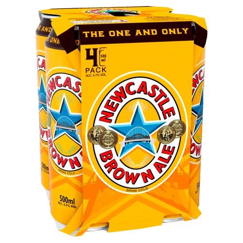 Newcastle Brown Ale 4x500ml Cans British Beer & Cider Kellys Expat