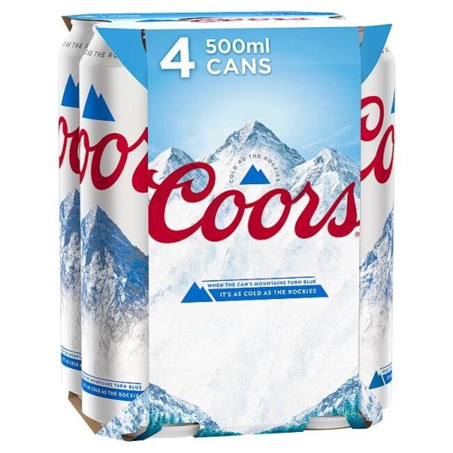 Coors Coors Beer 4x500ml Cans