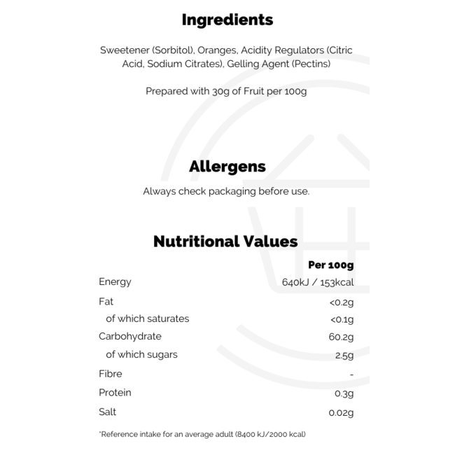 Stute Diabetic Fine Cut Orange Marmalade 430g