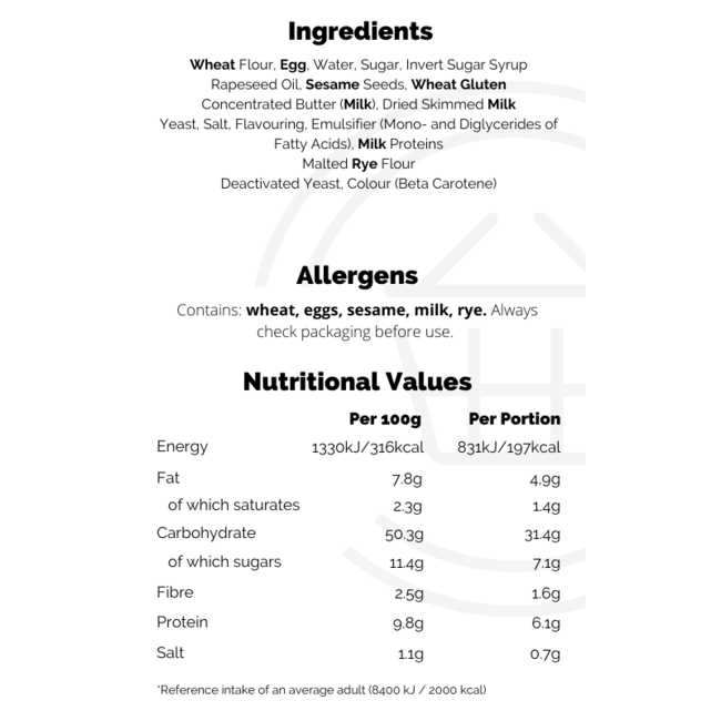 St Pierre Brioche Seeded Burger Buns 4pk