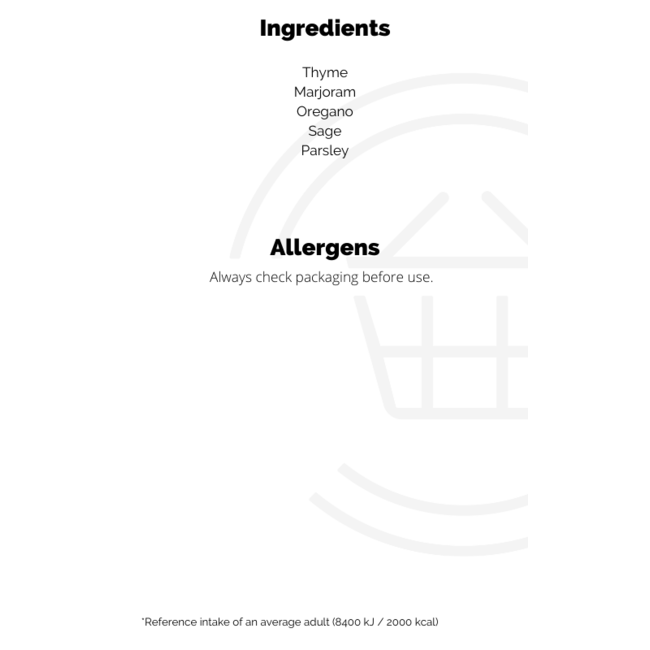 Dried Mixed Herbs 14g