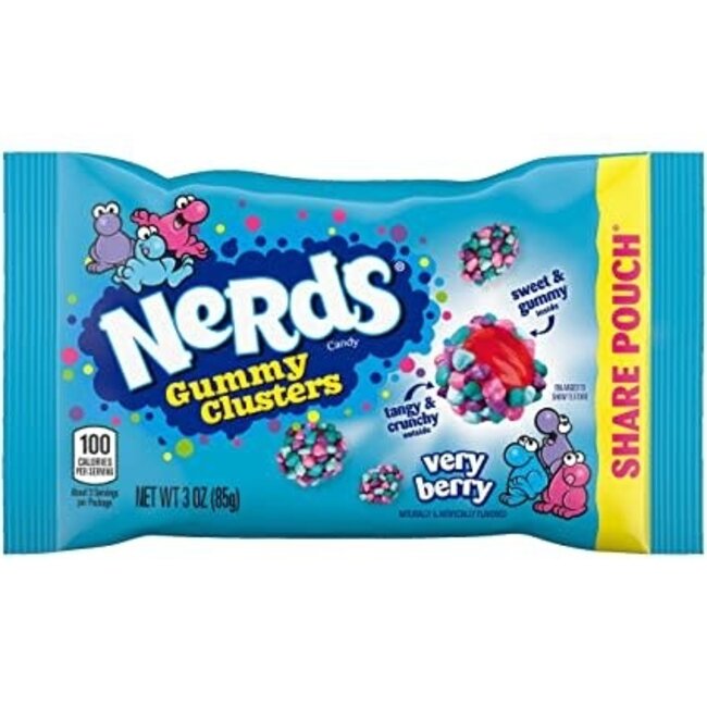 Wonka Wonka Nerds  Very Berry Gummy Clusters 85g