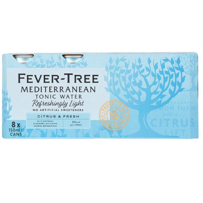 Fever Tree Fever Tree Refreshingly Light Mediterranean Tonic Water 8x150ml