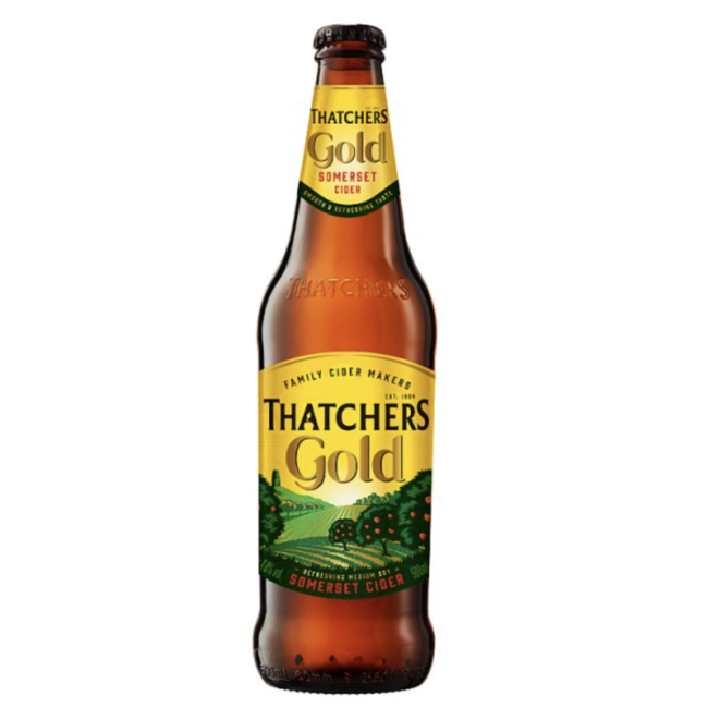 Thatchers Gold Medium Dry Cider 500ml Bottle