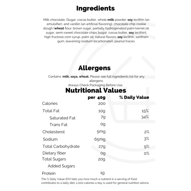 Cookie Dough Bites Chocolate Chip 88g