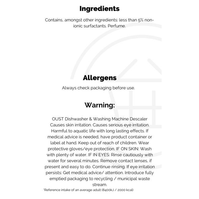 Oust Dishwasher & Washing Machine Descaler 2pk