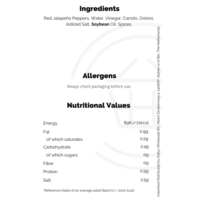 La Costena Jalapeno Red Sliced 199g  BBD: 26-01-2026