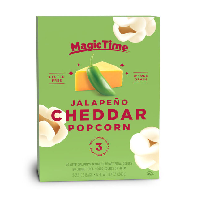 Magic Time Jalapeno Cheddar Popcorn 3pk 240g