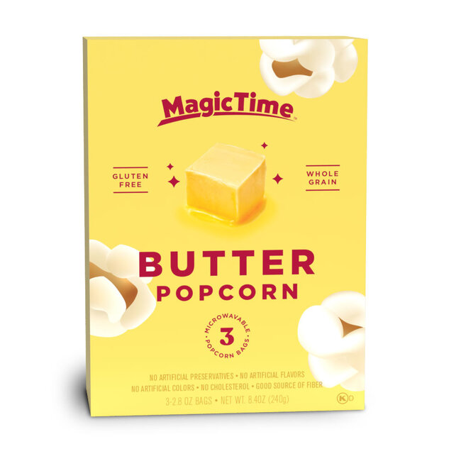 Magic Time Magic Time Butter Popcorn 3pk 240g