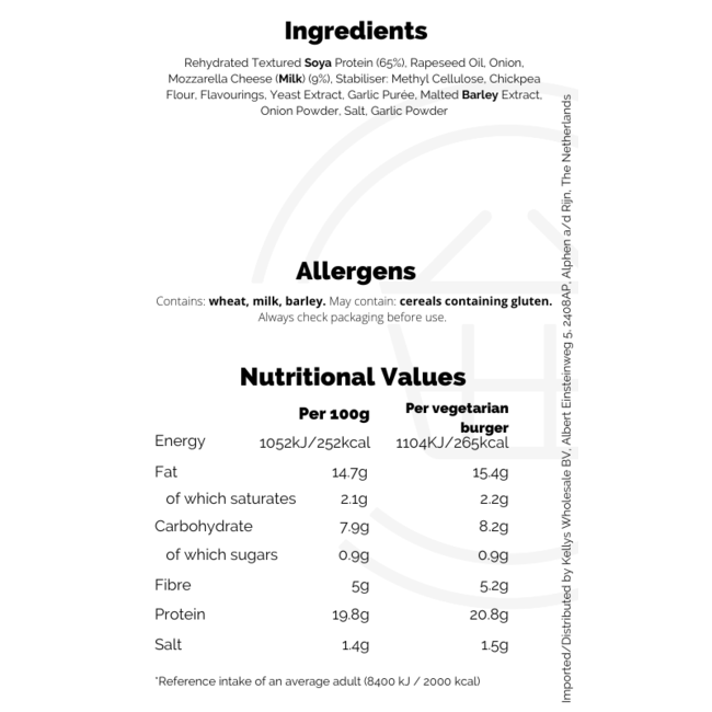 Linda McCartney 2 Vegetarian Mozzarella Burgers