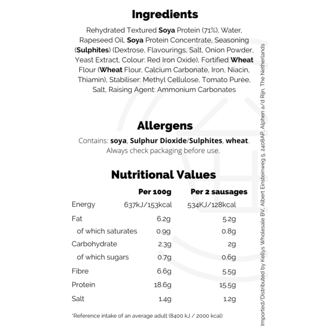 Linda McCartney 6 Vegetarian Sausage 300g – Tiefkühl-Veggieprodukt
