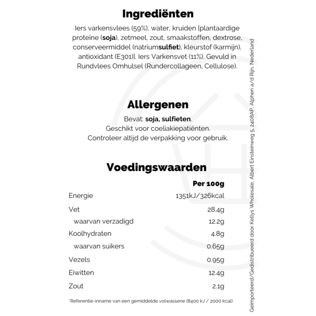 Clonakilty Gluten Free Pork Sausages 8pk