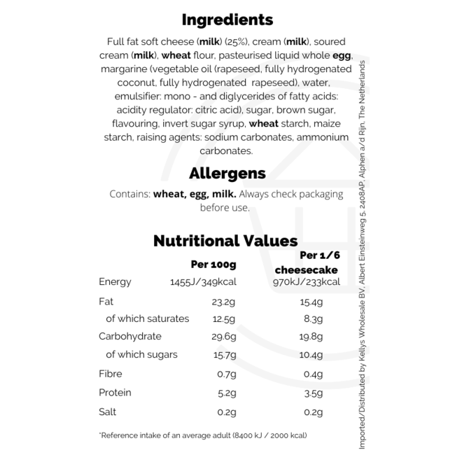 Baked New York Cheesecake 400g