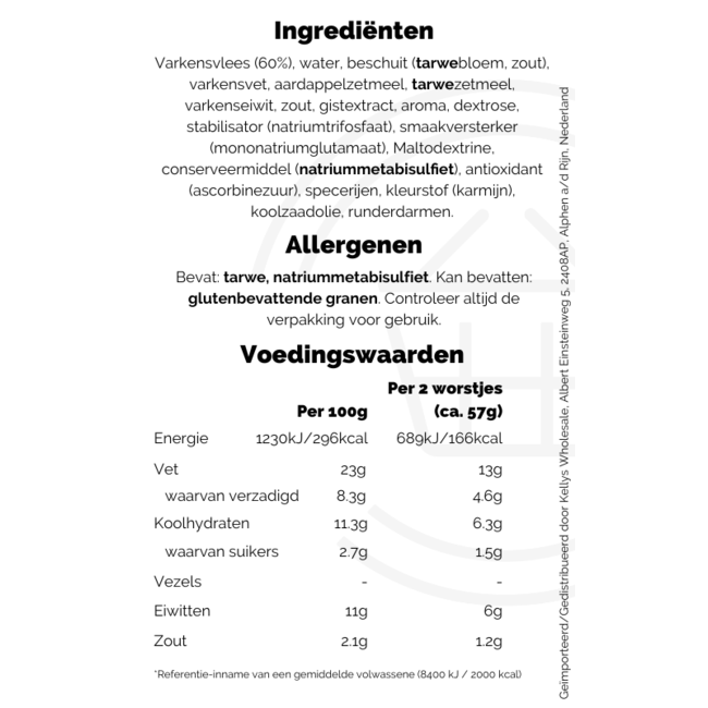 Denny & Sons Pork Sausages 8pk