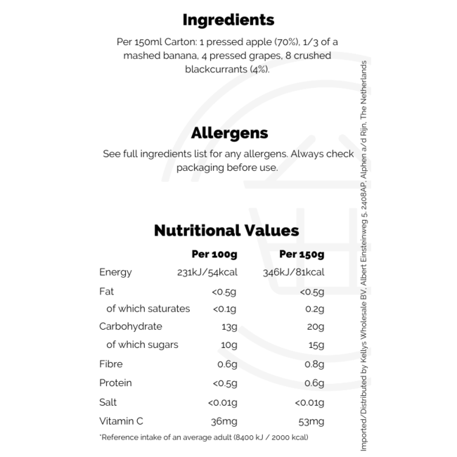 Innocent Smoothies for Kids Apples & Blackcurrants 4pk