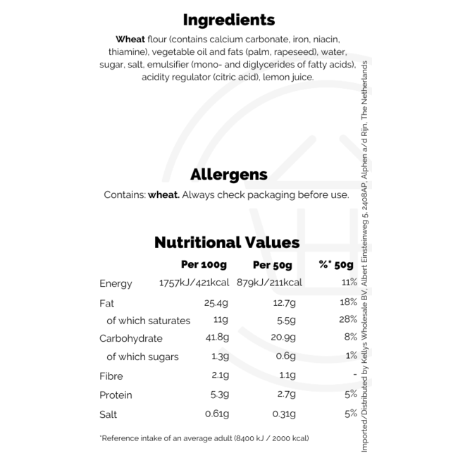 Jus-Rol Shortcrust Pastry Sheets 640g/2 sheets(Short Crust Dough)