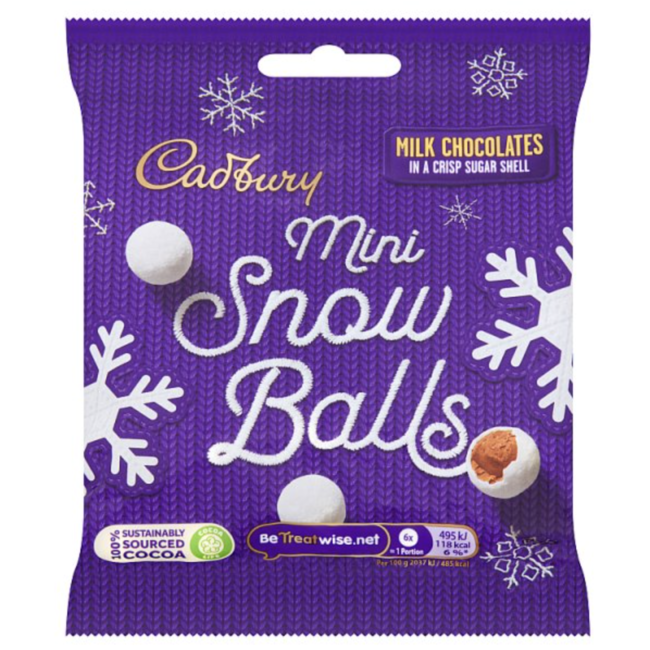 Cadbury Mini Snowballs 74g