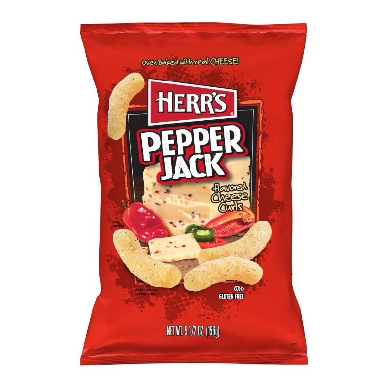 Herr's Pepper Jack Cheese Curls 156g Kellys Expat Shopping