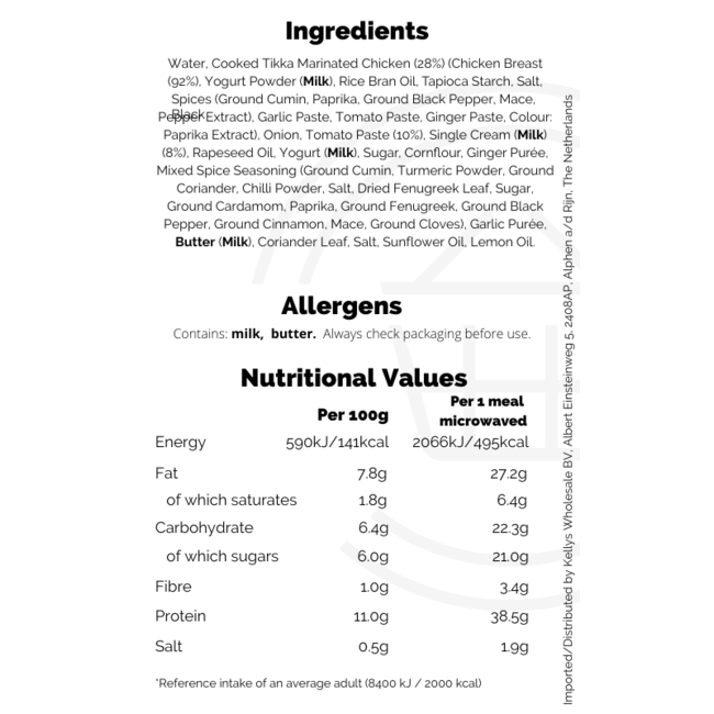 Takeaway Chicken Tikka Masala 375g – Tiefkühl-Fertiggericht