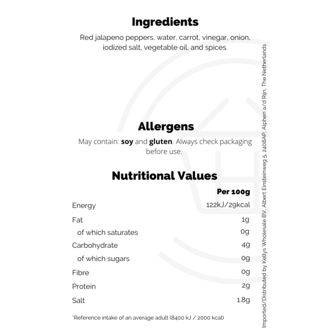 La Costena Jalapeno Chillies Whole 220g