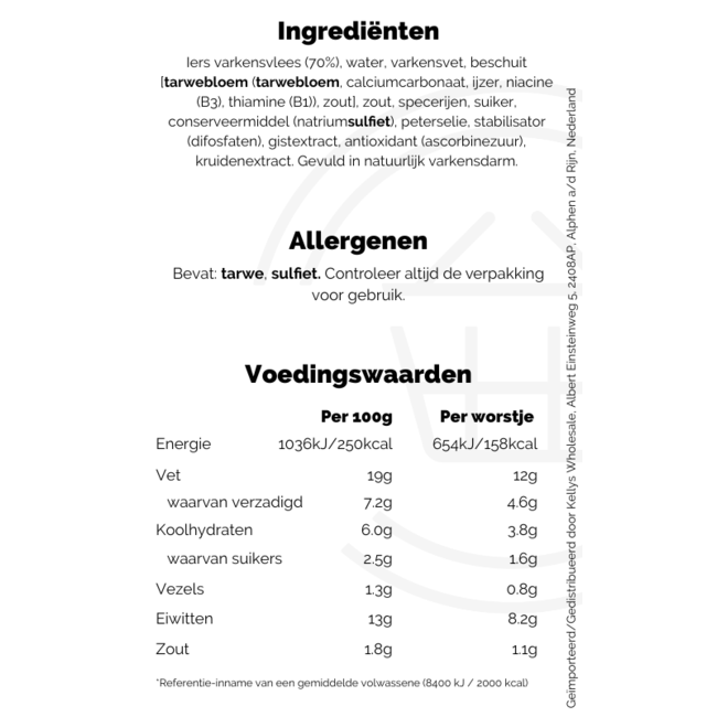 Signature Tastes Irish Pork Cumberland Sausages 6pk 380g