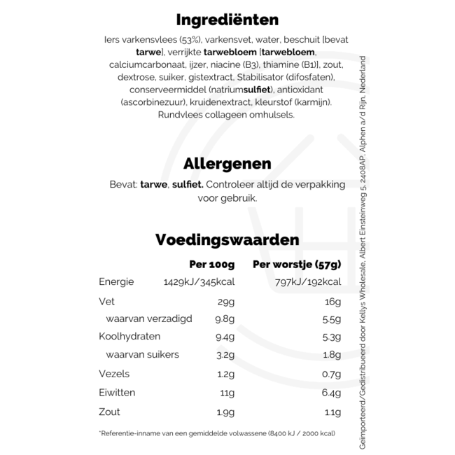 SuperValu Pork Jumbo Sausages 8 pk 454g