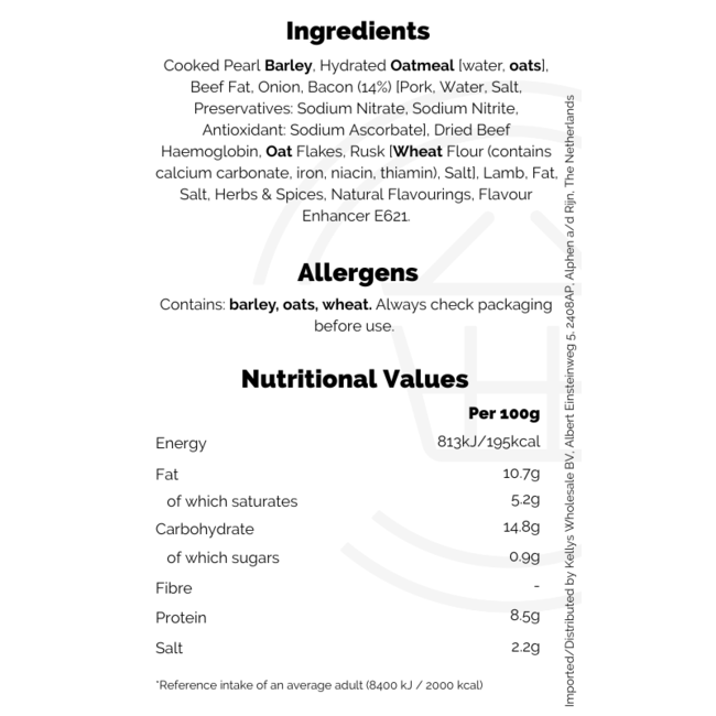 Kelly's of Newport Black Pudding 280g