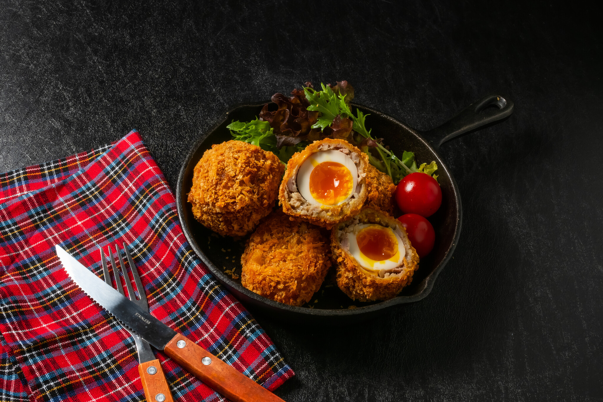 Haggis Scotch Egg with Runny Center