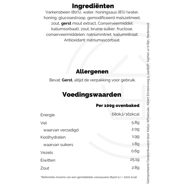 HomeBrand  Gammon with a Honey Glaze 600g