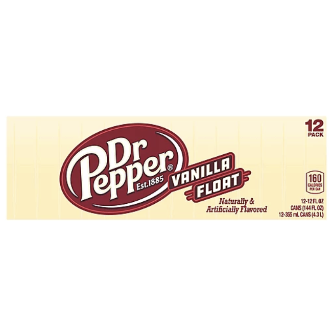 Dr Pepper Vanilla Float 12 pack