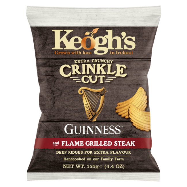 Keogh's Crinkle Guinness & Flame Grilled Steak 125g