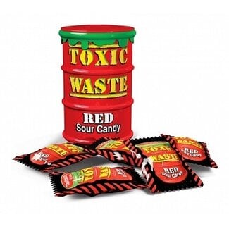 Toxic Waste Toxic Waste Red Sour Candy Drum 42g BBD: 31-10-2026