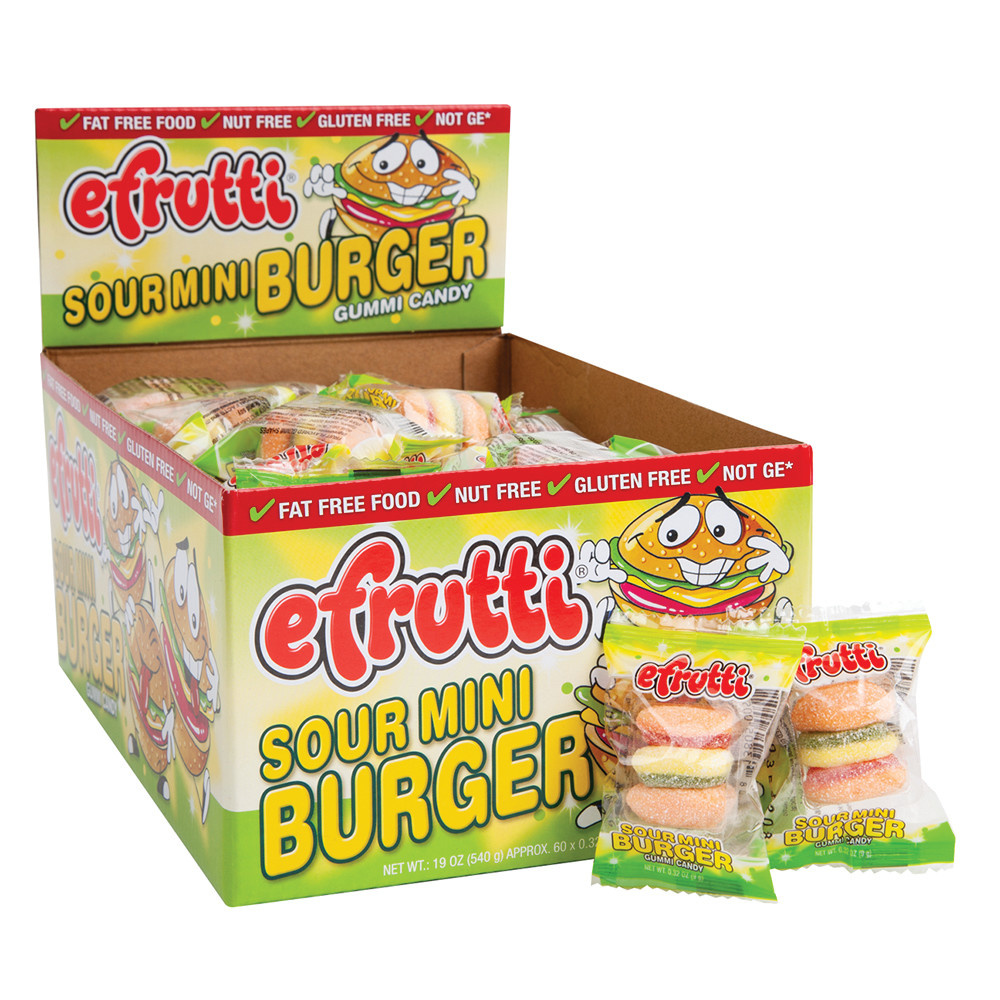 Efrutti Gummi Mini Sour Burger 10g Kellys Expat Shopping