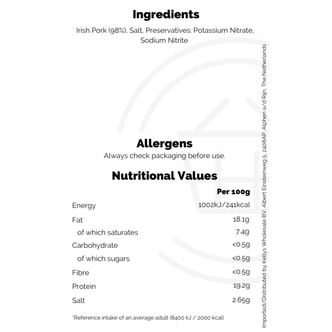 Clonakilty Lightly Smoked Dry Cure Rashers 200g