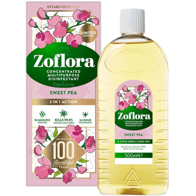 Zoflora Concentrated Disinfectant Sweet Pea 500ml