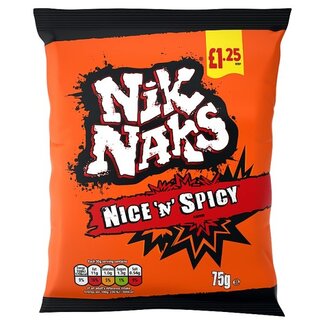 Nik Naks Nik Naks Nik Naks Nice n Spicy 75g THT: 19-09-2026