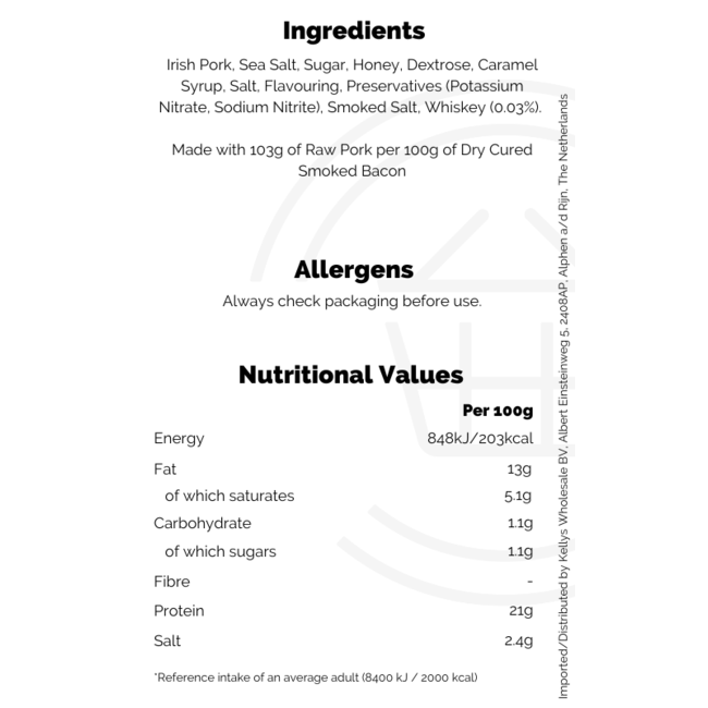 Signature Tastes Signature Whiskey Glazed Dry Cured Rashers 210g