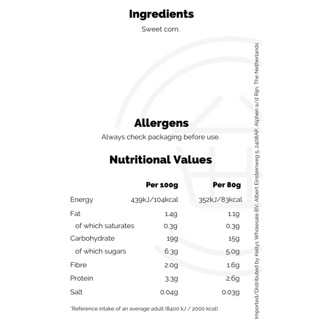 HomeBrand Sweetcorn 750g