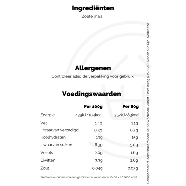 HomeBrand Sweetcorn 750g