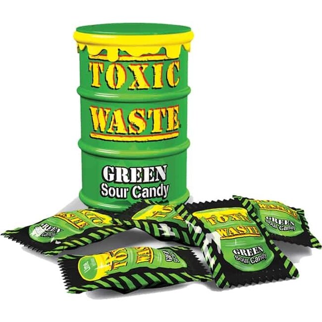 Toxic Waste Green Sour Candy Drum 42g